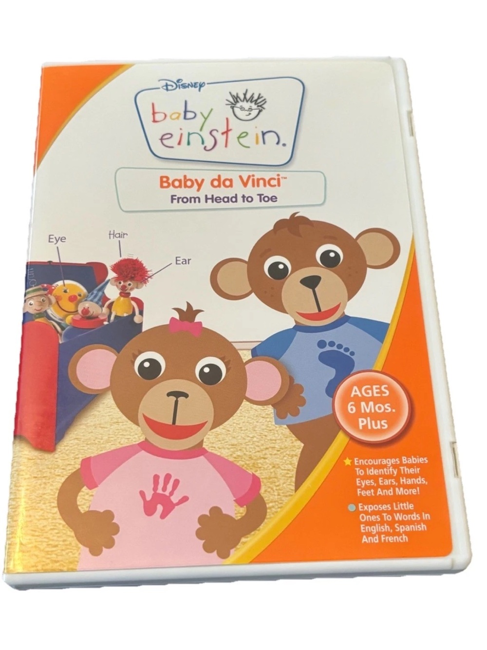 Disney Baby Einstein Baby da Vinci From Head to Toe DVD w/Insert & Case Tested